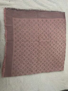 Louis Vuitton Dusty Pink Monogram Scarf